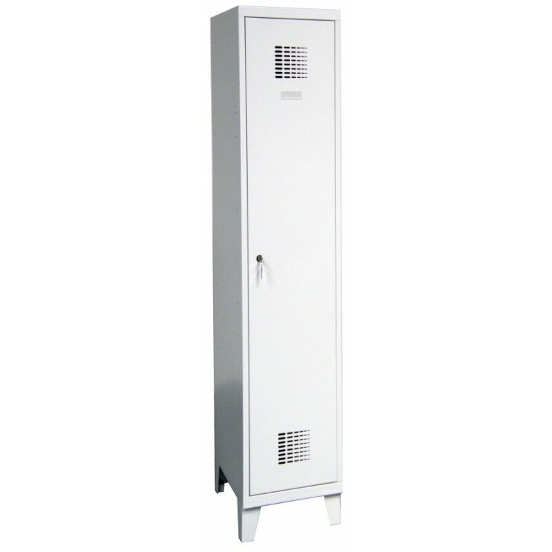 Stahlspind, Metallspind, 1-türig mit Trennwand und Füßen, 400 mm, Eco-Line