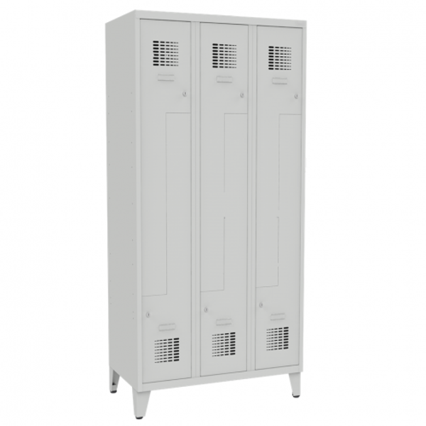 Z Schrank mit Füßen, 6-türig, mit 6 Abteilen, B900 mm, lx