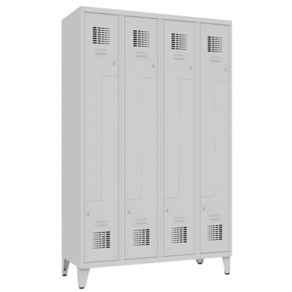 Z-Spind, Z-Schrank mit 8 Abteilen, Füßen, 1.200 mm breit, Eco