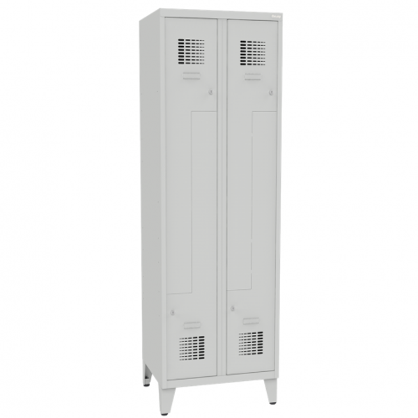 Z Schrank mit Füßen, 4-türig, mit 4 Abteilen, B600 mm, lx