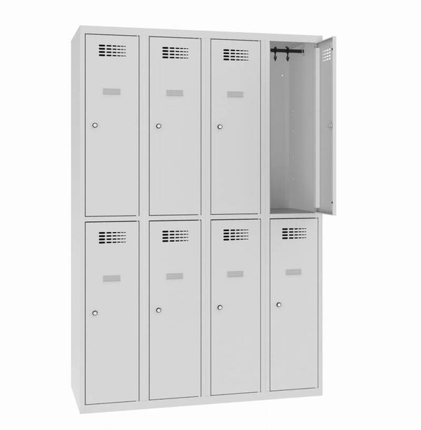 Fächerschrank, Doppelstock Spind mit 8 Fächern, B1.200 Eco