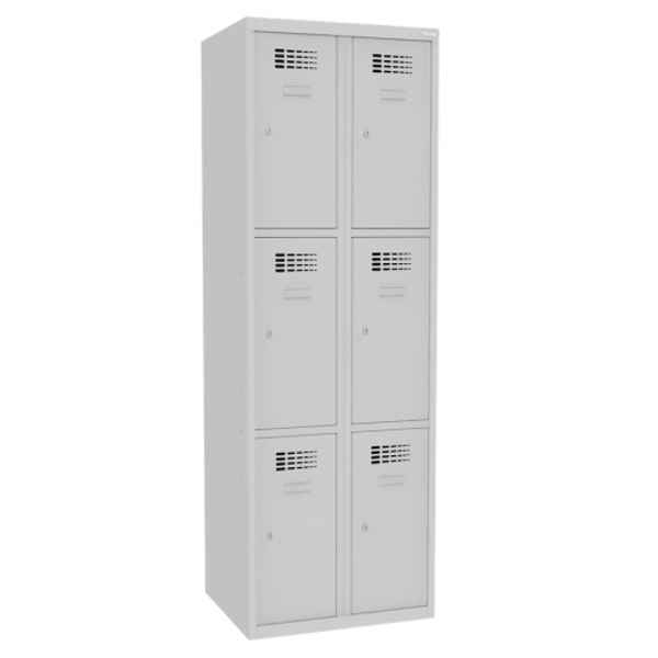 Schliessfachschrank, Fächerschrank, 6 Fächer, B600 lx