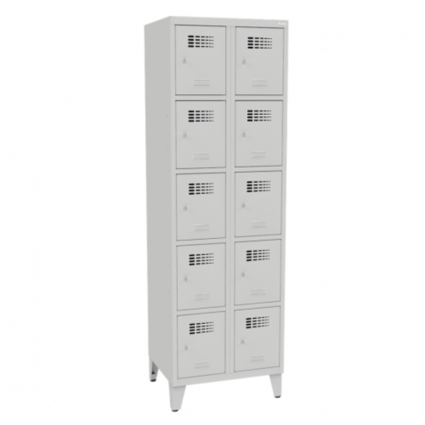 Schliessfachschrank, Fächerschrank mit 12 Fächern, Füßen, 600 mm breit