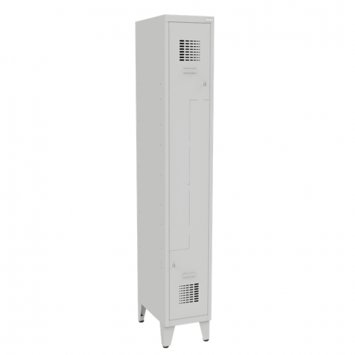 Z Spind, Z Garderobenschrank mit Füßen, 2-türig, B400, lx