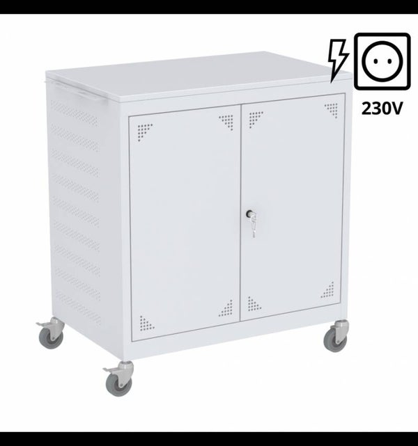 Laptopwagen, Notebookwagen mit Ladefunktion, 18 Fächer