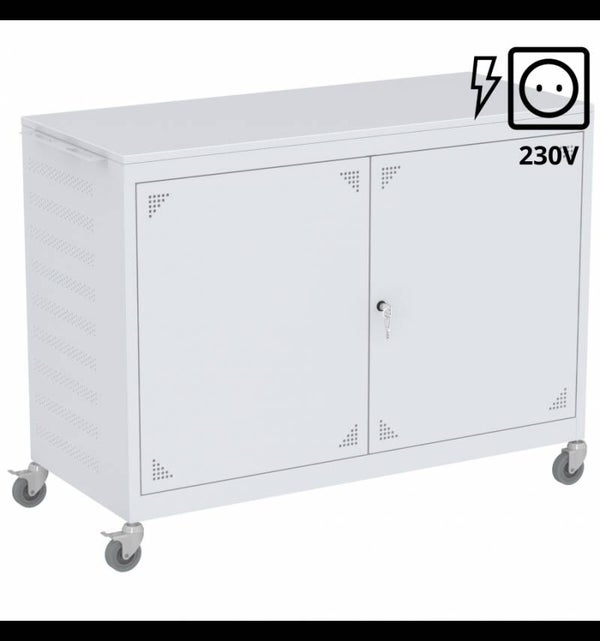 Laptopwagen, Notebookwagen mit Ladefunktion, 27 Fächer