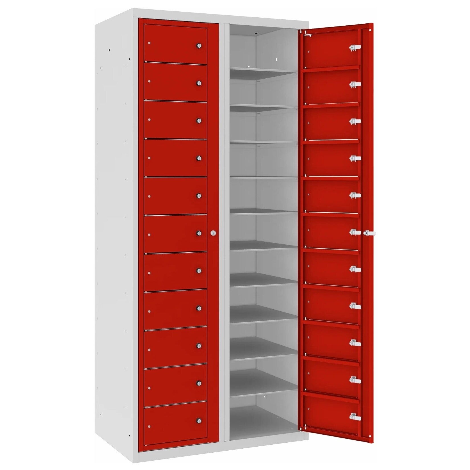 Wäscheverteilerschrank, Wäscheausgabeschrank mit 22 Fächern