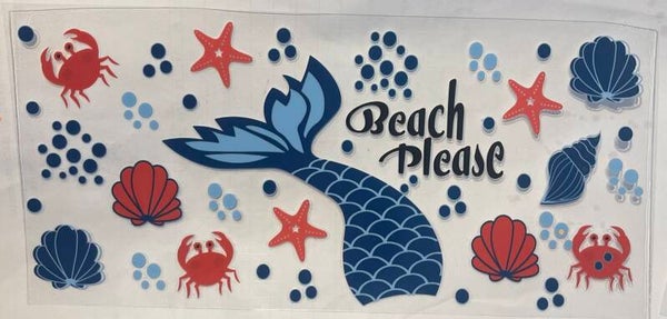 Beach Please Mermaid Tail