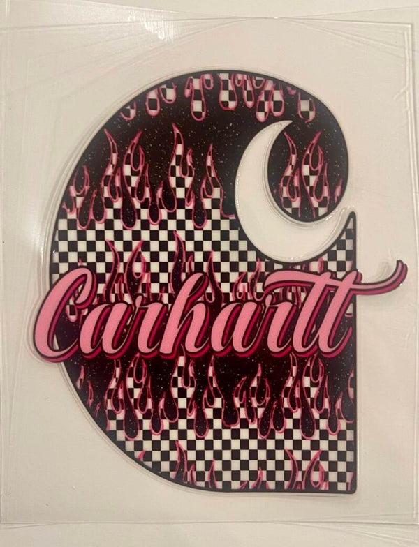 Pink Flame Checkered C