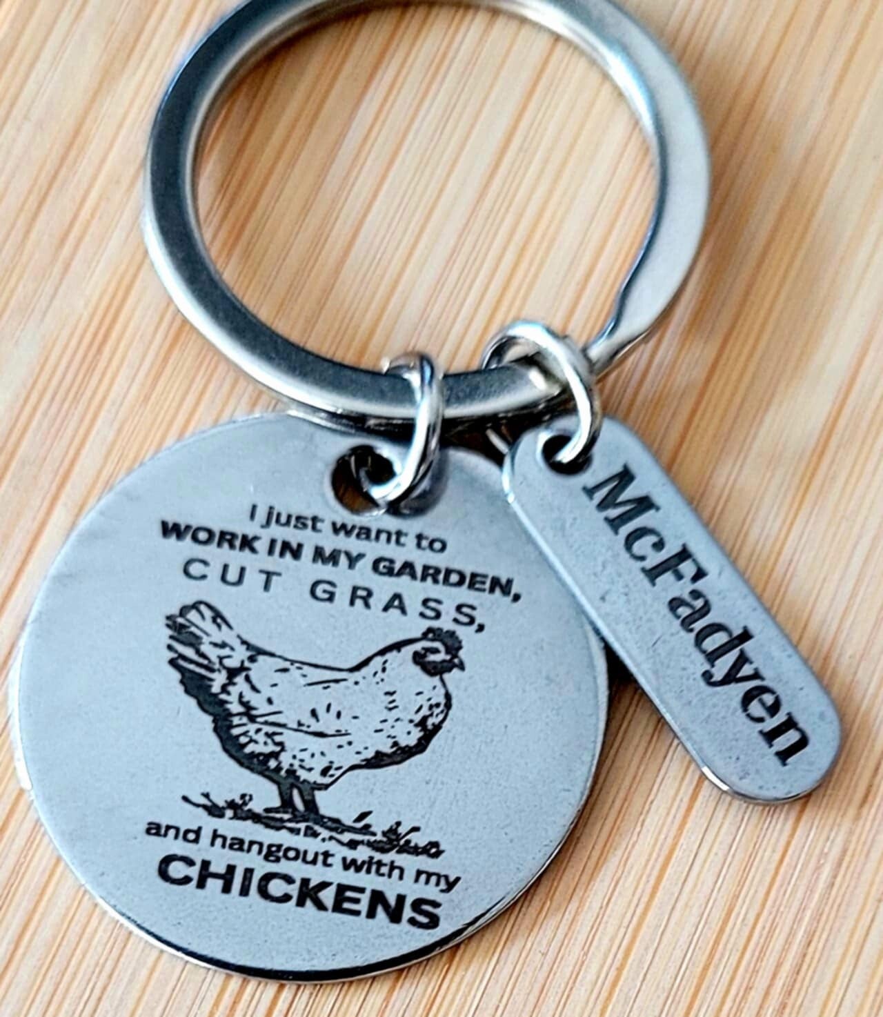 Custom Picture and Name Keychain