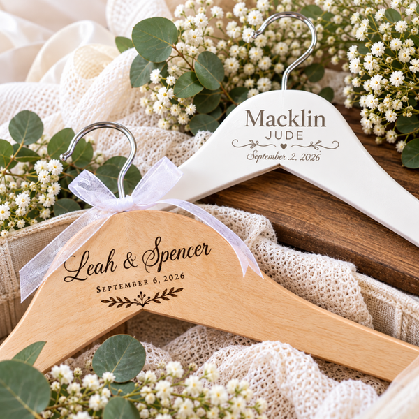Custom wedding and baby hangers