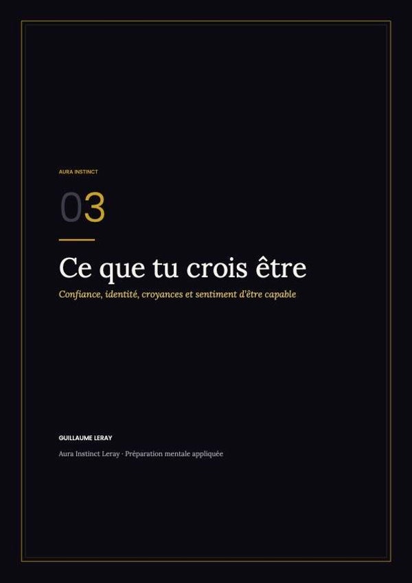 Ce que tu crois être : livret AURA 03