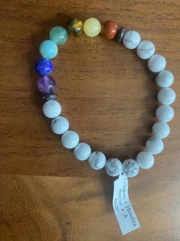 Bracelet Howlite 7 chakras