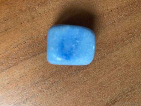 Pierre roulée aventurine bleue cubique