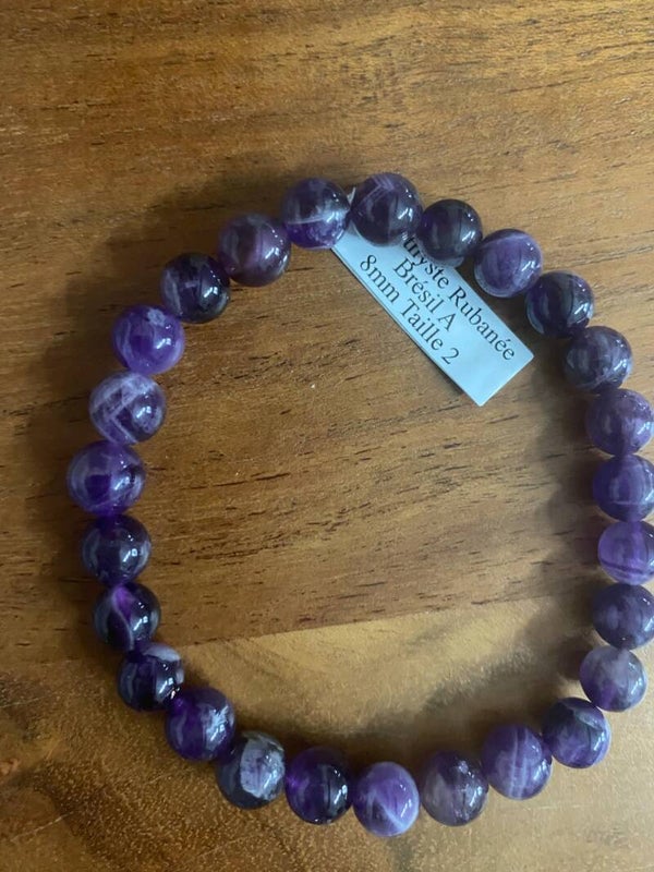 Bracelet Améthyste Rubanée