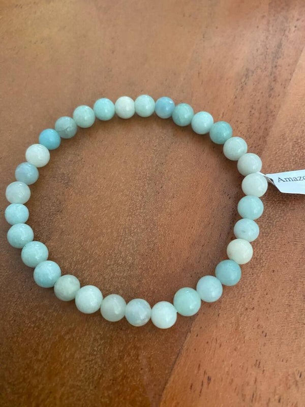 Bracelet Amazonite 6mm Brésil