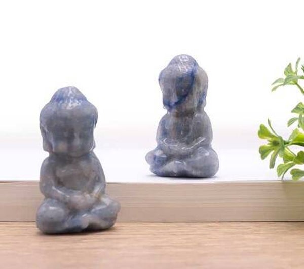 Bouddha indien 50 mm Aventurine bleue