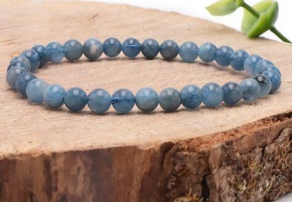 Bracelet boules Aigue-Marine Brésil
