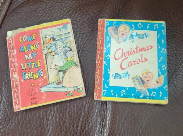 1949 Loppy Pop Books 2 pc. Lot Vintage Children's Kids Miniatures