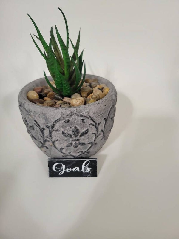 Goals Miniature Wooden Prop Inspirational Word