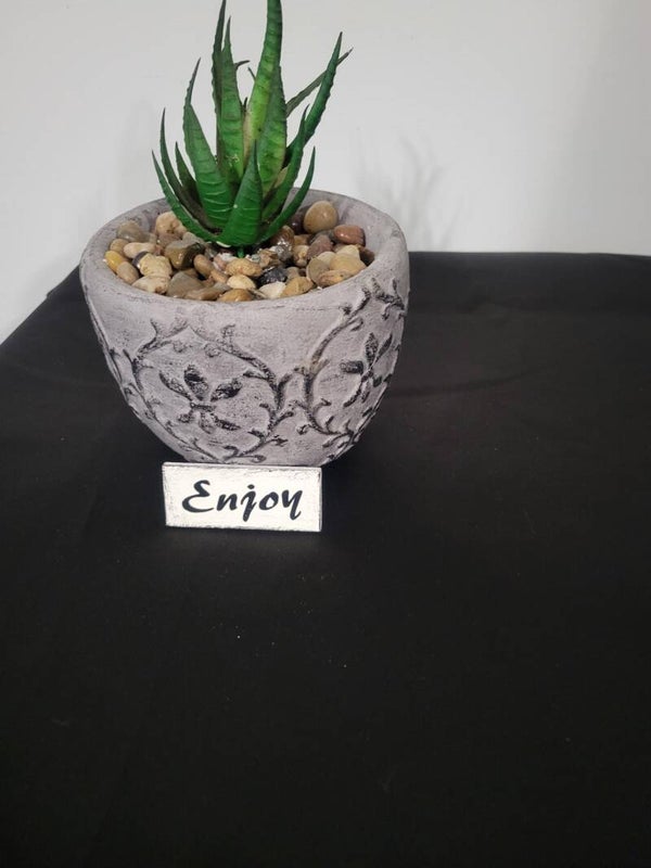 ENJOY Inspired Motivational Word Miniature Wood Prop