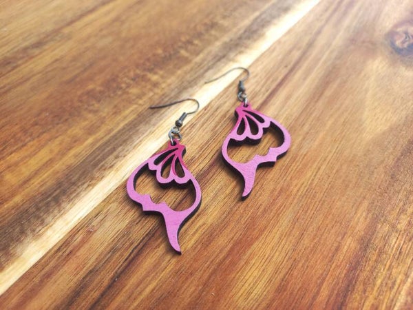 Boucles d'oreilles Ailes en Volutes Baroques