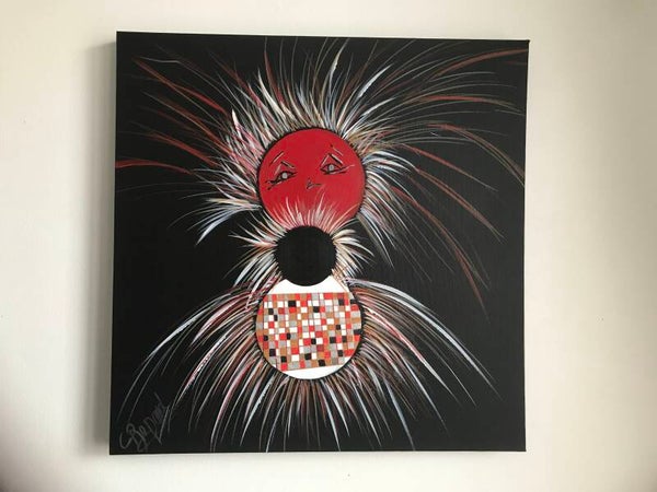 Acrylique sur toile, œuvre unique, néo-expressionnisme .