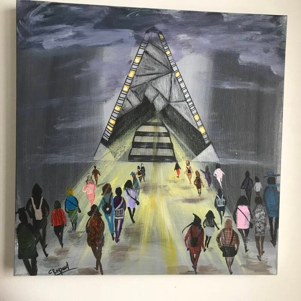 Acrylique sur toile, décoration murale, idée cadeau, oeuvre unique, surréalisme, ésoterisme