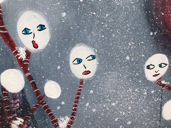 Toile acrylique, Acrylique sur toile, œuvre d’art unique, style surréalisme.