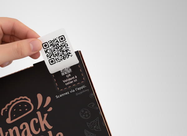 Coupons QR validant — Étiquettes 50 x 30 mm