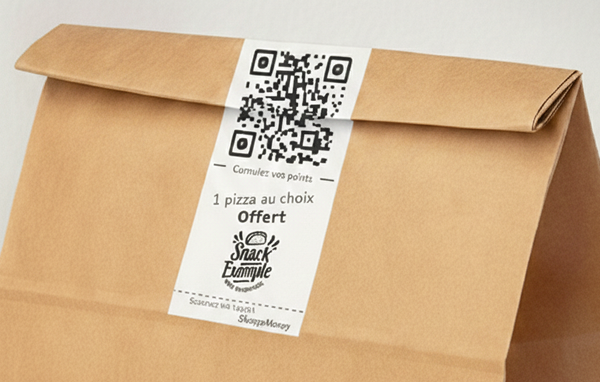 Coupons QR Validant Personnalisés — Étiquettes de Scellé 75 x 35 mm