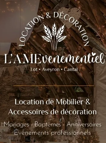 location de mobilier et de tous les accessoires nécessaires au mariage