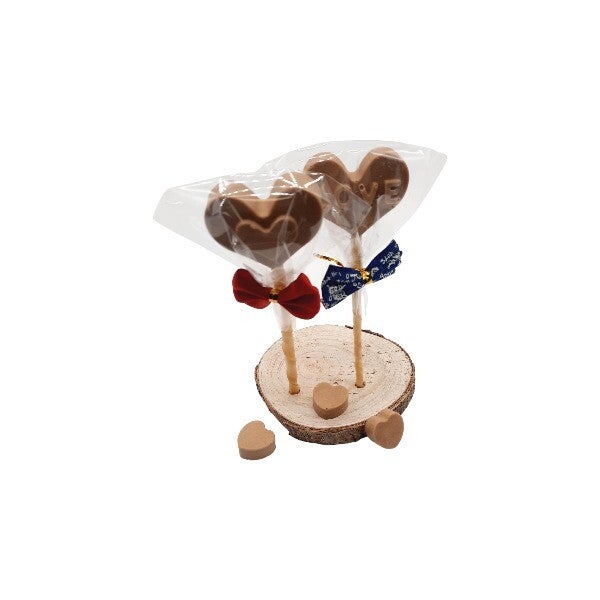 Hundelolli Herz mit Kaustange – 2er Set Hundesnack als Geschenk für Hunde