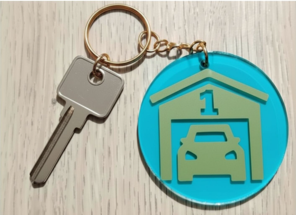 Porte-clé Garage Numéro – Porte clé Parking / Box / Garage – Porte clé personnalisé