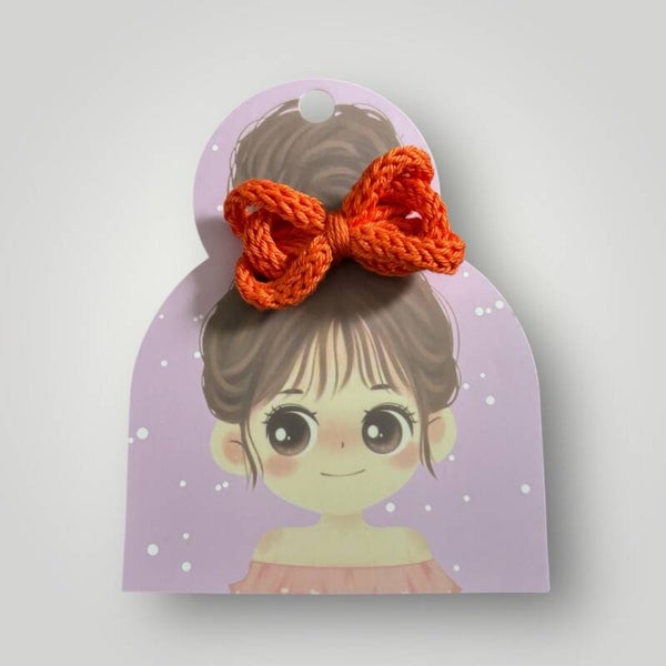 Haarclip strik oranje