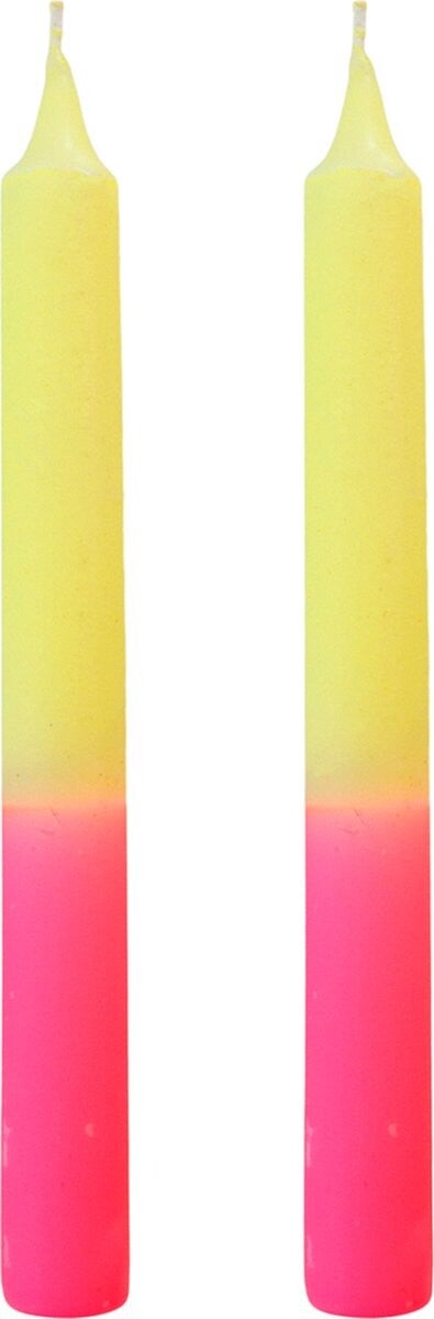 Dinerkaars geel/roze - set van 2