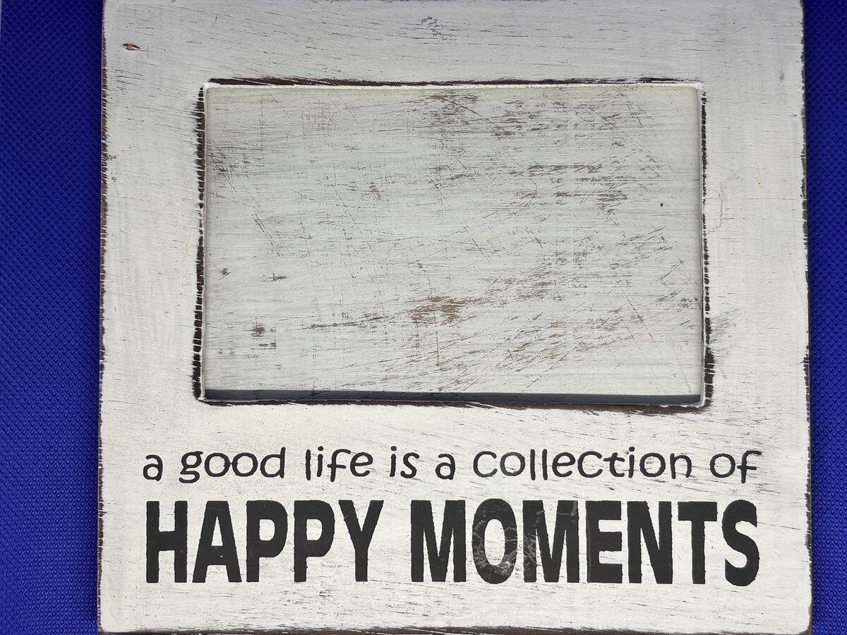 Houten fotolijstje ' Happy Moments '