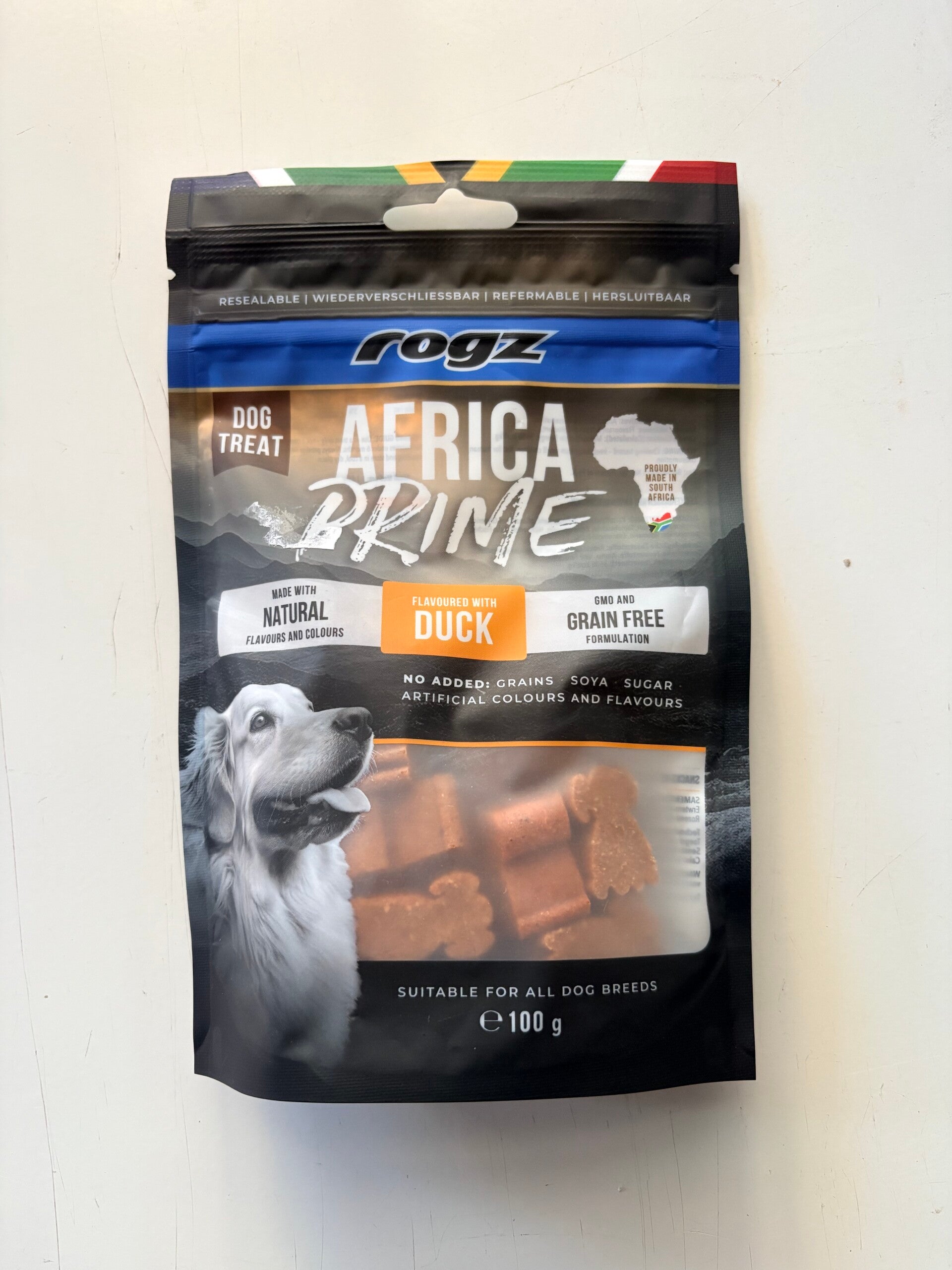 Rogz Africa Prime - Hondensnack - Eend - 100 gram