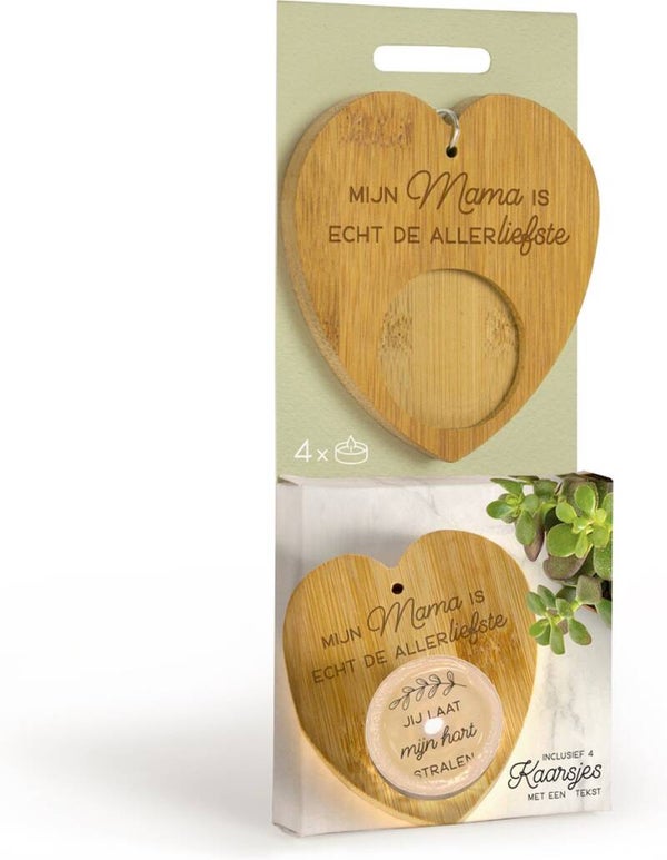 Hartvormig waxinelicht houder