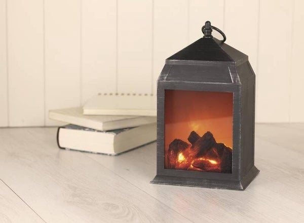 Led lantaarn met open haard effect