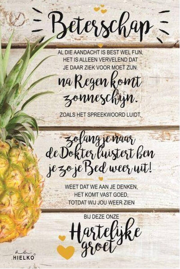 MDF Kaart set met boodschap