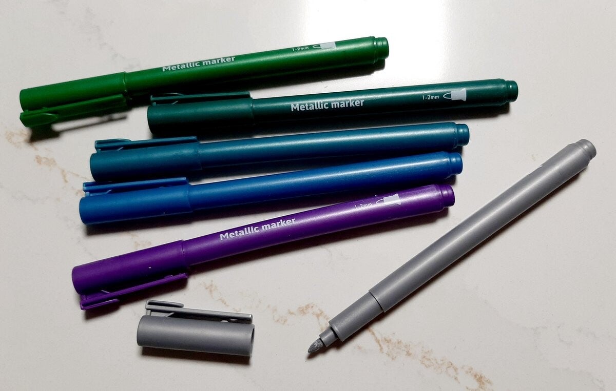 Metallic markers (6 stuks)