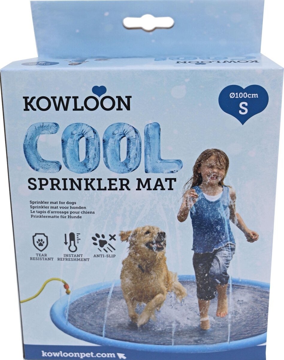 Cool sprinkler mat - blauw - S