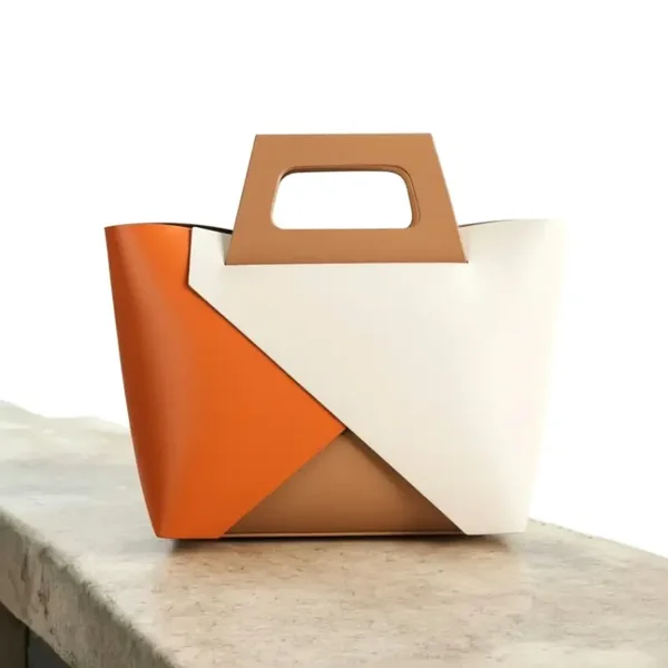 CARLA B – Italian Geometric Leather Bag