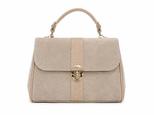 Palermo – Beige Suède Handtas | Made in Italy