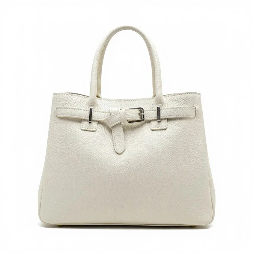 Mya leren handtas – Beige