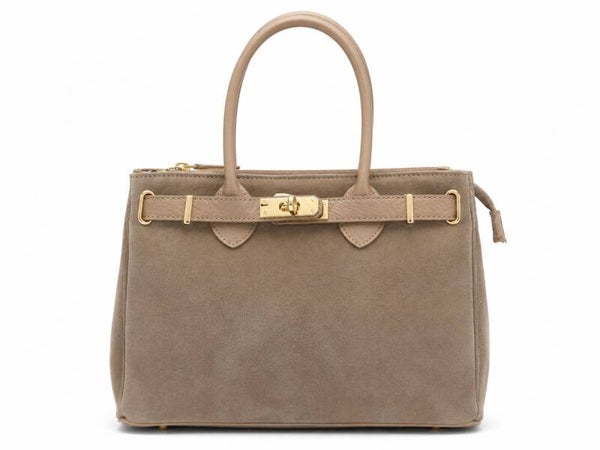 Cortina Suède Handtas – Beige | Made in Italy