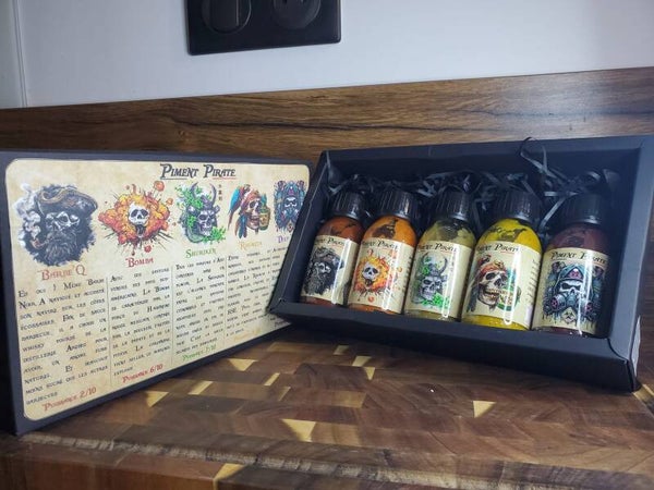 COFFRET 5 SAUCES PIMENT PIRATE