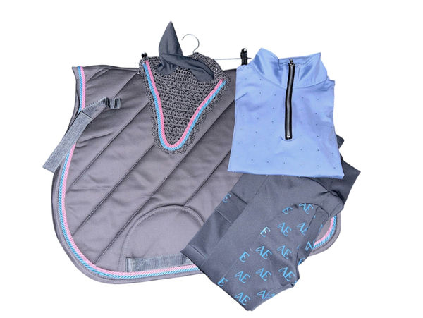 Kids riding set and saddle pad set