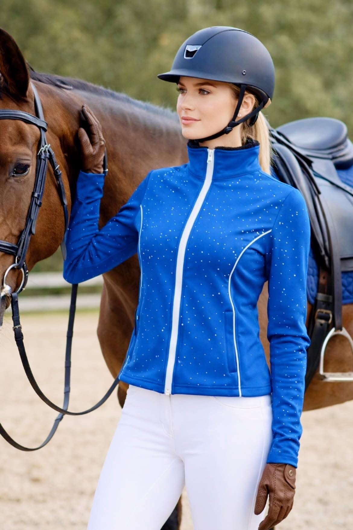 Crystal light weight waterproof thermal riding jacket